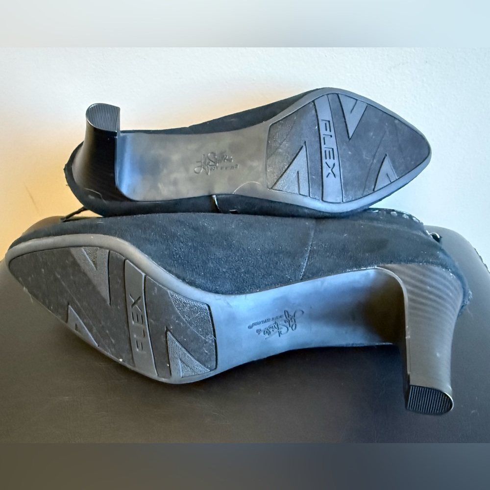 Life Stride Black Suede Ankle Booties - Picture 7 of 8